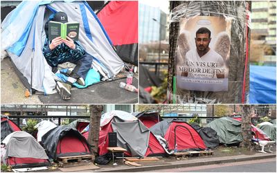 Inside the 'tent village' in heart of London which dozens of rough sleepers are calling home