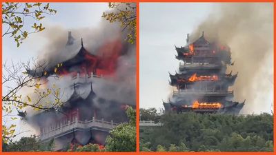 ‘Please god say it wasn’t an American’: Sacred Chinese Temple burns to the ground thanks to an ‘irresponsible’ tourist