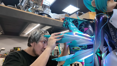 This 2-meter tall statue of Hatsune Miku is actually a gaming PC—the gaming PC of my dreams, that is