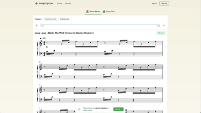 “Most musicians can’t easily find notation for the songs they actually want to play – we’re using AI to close that gap”: Songscription is an AI-powered platform that converts any audio file into notation, tabs and MIDI