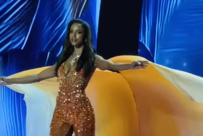 Miss Universe contestant taken away on stretcher after falling off stage mid-pageant