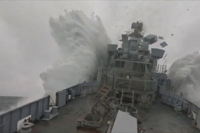 Warship torn to pieces as Nato submarine fires torpedo test