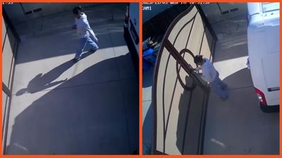 ‘I was so distracted by my phone’: Woman crushed between van and gate after not realizing she left the vehicle in reverse