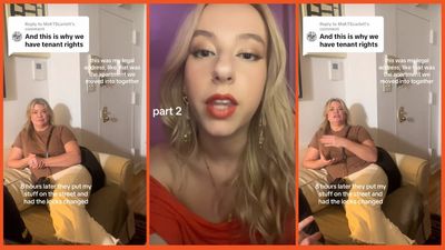 Woman moves in with boyfriend after he promised to cover rent but ends up getting a nasty shock when the real rent-payer shows up to kick her out