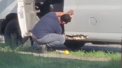 ‘Mobile mechanic’ thinks he’s found the perfect fix for rust holes in his van, but his solution is actually worse than the problem