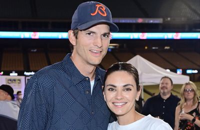 Mila Kunis and Ashton Kutcher 'tag team' work around kids