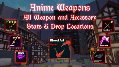All Weapons & Accessories in Anime Weapons – Drop Locations