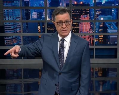 Stephen Colbert on Trump v Epstein files: ‘Fighting tooth and cankle’