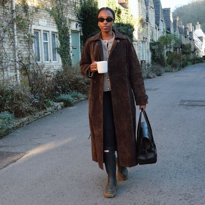 This Rise & Fall Suede Trench I’ve Been Eyeing All Season Is Finally 20% Off