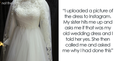 Woman Gets Cheated On, Alters Her Wedding Dress To Something Wearable, Sister Can’t Believe It