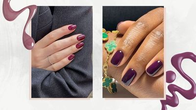 For luxury with a touch of wintery warmth, plum nails are the rich look to request