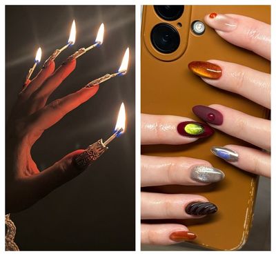 Burgundy French Tips and Literal Flames Lead the 10 Best Nail Looks of the Week