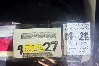 Motorist gets ticket for drawing fake inspection and registration stickers with crayon