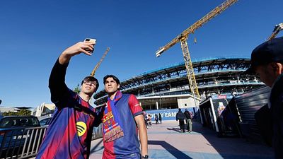 Barcelona fans return to Camp Nou after two years as stadium reopens