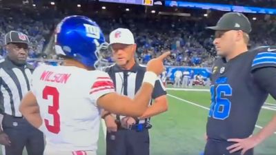 Russell Wilson Roasted for Strange Move During OT Coin Toss in Giants' Loss to Lions