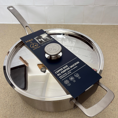 Tom Kerridge has redesigned M&S' bestselling All in One pan, this time in stainless steel – it gets a straight five stars from me