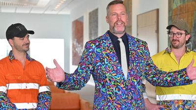 MP's colourful suit to start conversation about suicide
