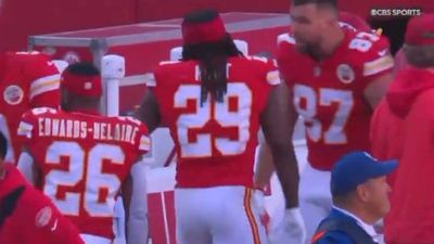 Travis Kelce Seen Making Sweet Move for Chiefs Teammate After Brutal Fumble