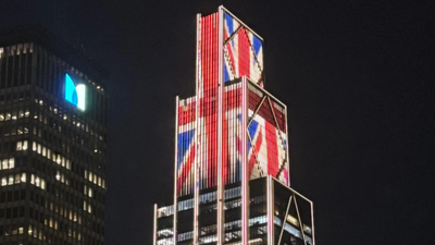 JP Morgan's NYC Building Seen with The Union Jack as Jamie Dimon Throws Birthday Bash For King Charles III