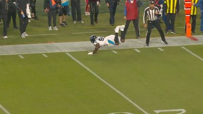 Panthers Player Dramatically Dove Off the Field to Avoid a Penalty vs. 49ers