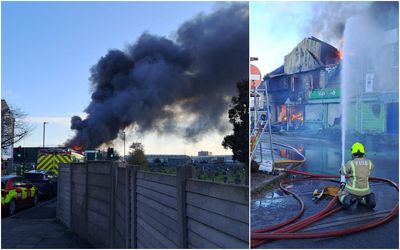 Southall fire: ‘Explosions’ heard as huge blaze rips through west London warehouse