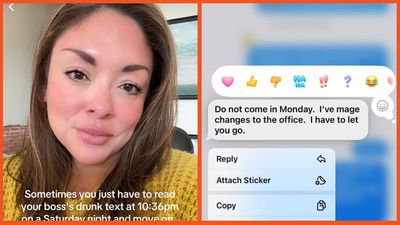‘Do not come in Monday’: Woman receives drunk text from boss saying she’s lost her job