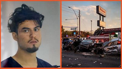 Las Vegas teen charged after allegedly crashing his car at 100 mph on purpose, killing his pregnant girlfriend