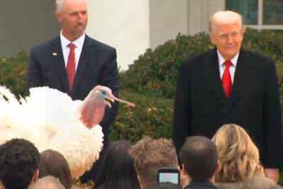Trump Turns Turkey Tradition Into Political Roast, Slamming Biden's 'Invalid Pardons' and Mocking Pelosi, Schumer