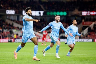 Championship leaders Coventry strike late at Middlesbrough to go 10 points clear