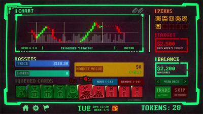 This Balatro-inspired stock-trading roguelike marks the first time I've ever screwed up in a deckbuilder by making my deck too good