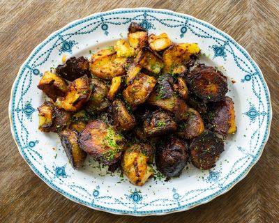 How to turn the last of a jar of Marmite into a brilliant glaze for roast potatoes – recipe