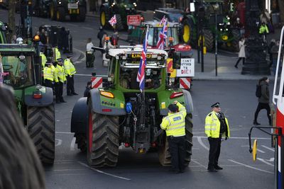 Several arrests after farmers bring tractors to capital for Budget protest