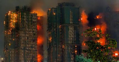 Horrifying Scene Caught On Video As Massive Fire Rips Through Hong Kong High-Rise