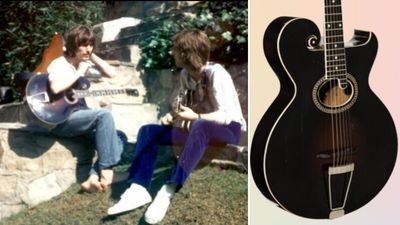 “An icon of late 1960s rock history”: George Harrison and Eric Clapton both married the same woman. Now the historic 1913 Gibson acoustic named after Pattie Boyd is headed to auction – months after it was listed on Reverb for almost $1,000,000