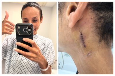 Adele Roberts says ‘concerning lump’ has been removed following bowel cancer ordeal