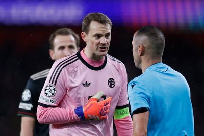 Manuel Neuer claims Jurrien Timber pushed him before Arsenal goal in Champions League clash