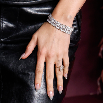 Say Hello To Glass Slipper Nails—The Fairytale-Inspired Manicure Backed By Hailey Bieber