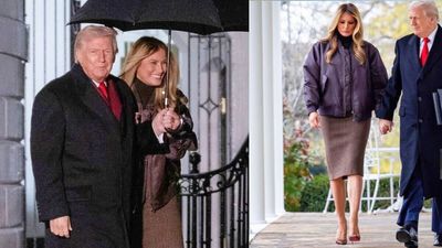 Melania was spotted smiling and holding hands with Trump, and people are convinced it’s a fake body double