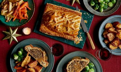 Mushroom wellington with chestnuts and truffle brie – recipe
