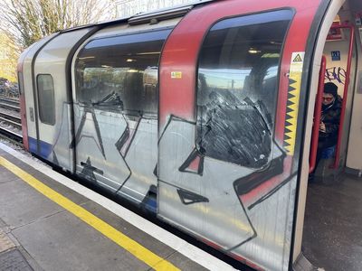 Tube graffiti 'off the scale' as vandals return and leave Central line trains covered in tags