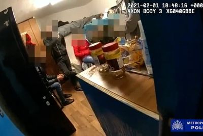 Moment police find trafficked Romanian nationals forced to work in car wash