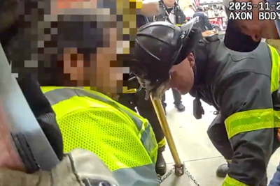 Dramatic rescue after construction worker plunges 30ft down manhole in New York City