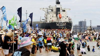 Arrests made as protesters block coal shipping lane