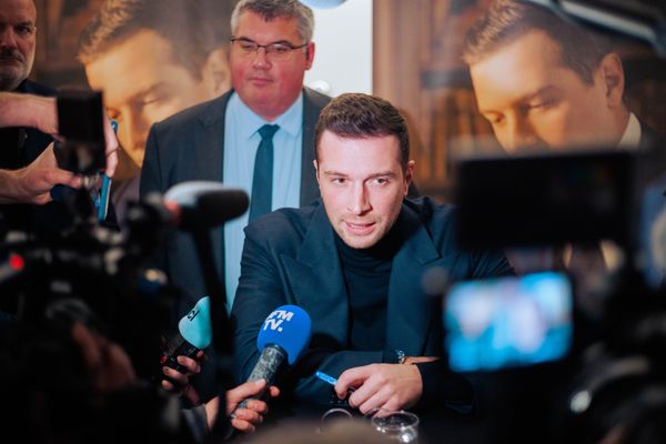 French Far Right Leader Jordan Bardella 'Egged' at Book Signing Event