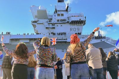 Service families reunited for festive season as ships return to home bases
