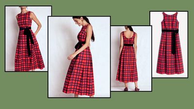 I've been struggling with what to wear on Christmas Day, but this easy tartan dress with velvet bow detail is my perfect festive find