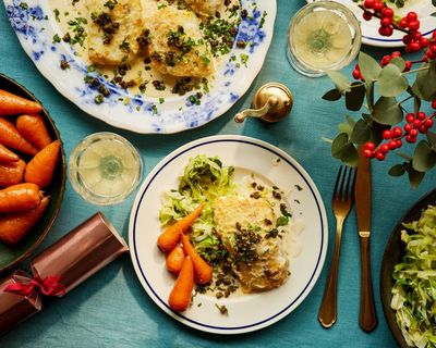 Christmas mains: Georgina Hayden’s pan-fried monkfish in a herby champagne butter – recipe