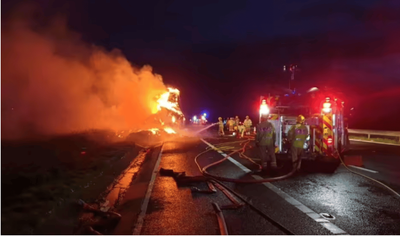 M5 fire: Motorway closed after 'cigarette thrown from car starts blaze'