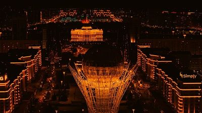 Cities across Kazakhstan lit orange to raise awareness of violence against women