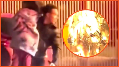 Thanksgiving Day miracle: Off-duty California paramedic saves 7 yo from burning home, protected only by his leather jacket